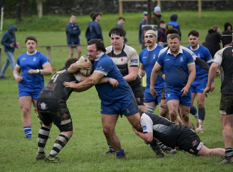 Terry Lovell on a typical charge. Picture William John